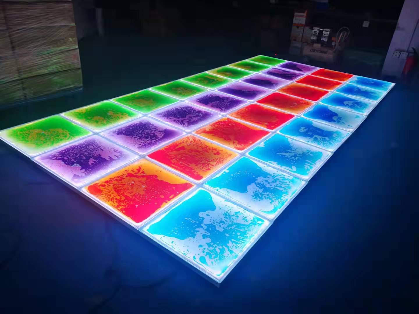 Liquid Effect Led Dance Floor Interactive RGB 
