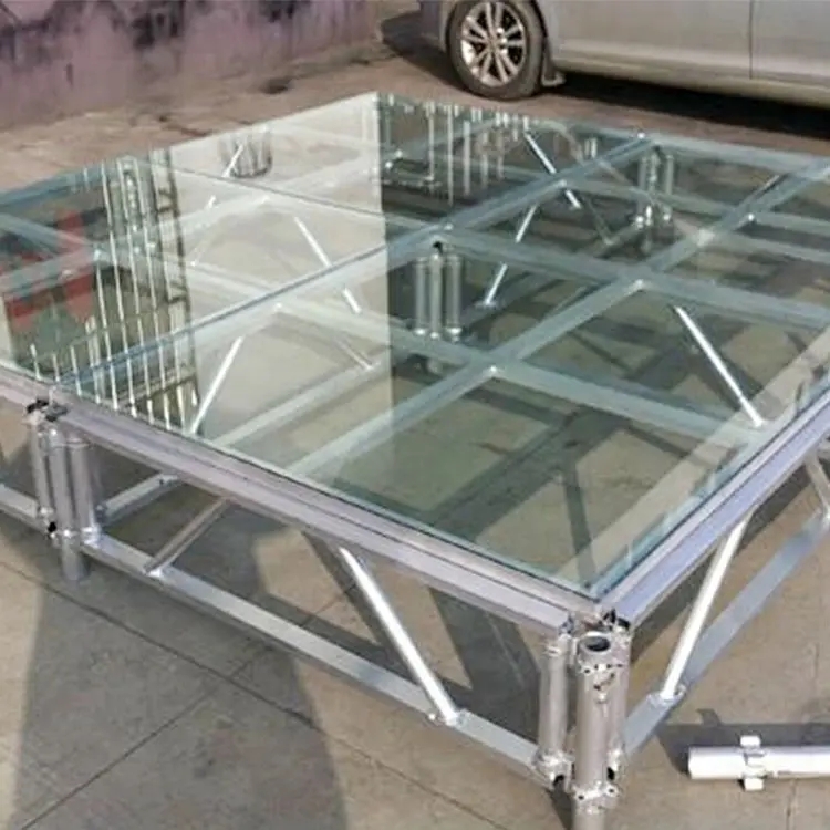 Aluminum portable mobile Glass Stage