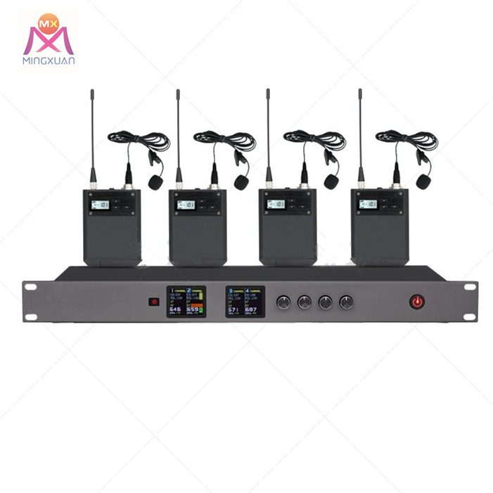 Professional UHF wireless lavalier microphone system